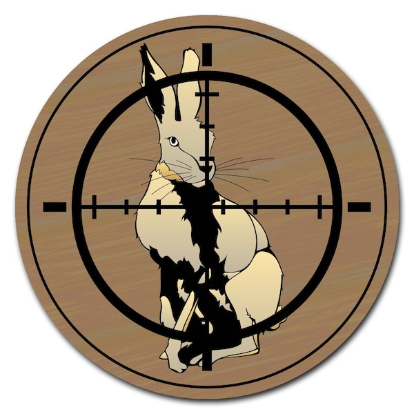 Signmission Rabbit Hunter Circle Corrugated Plastic Sign C-24-CIR-WS-Rabbit hunter - main